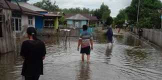 Air Laut Pasang, Genangi 58 Rumah Warga di Desa Laiwui Kecamatan Obi