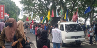 Tolak Kenaikan Harga BBM, Cipayung Plus Gelar Aksi Boikot Bandara Babullah Ternate