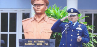 Danlanud Ajak Kaum Muda Tingkatkan Semangat Membangun Bangsa Pada Upacara Sumpah Pemuda