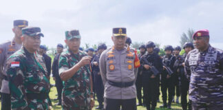 Ribuan Personel TNI-Polri di Kerahkan Lakukan Pengamanan VVIP Kunker Wapres di Malut