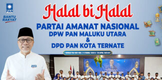 Sesuai Instruksi DPP PAN, Besok DPW PAN Malut Gelar Halal bi Halal