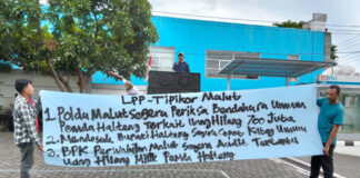 LPP Tipikor Malut, Gelar Aksi Atas Dugaan Raibnya Uang Pemda Halteng
